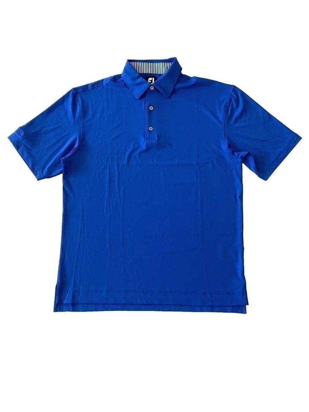 FootJoy FJ Golf Polo Shirt Mens L Blue Short Sleeve EUC!